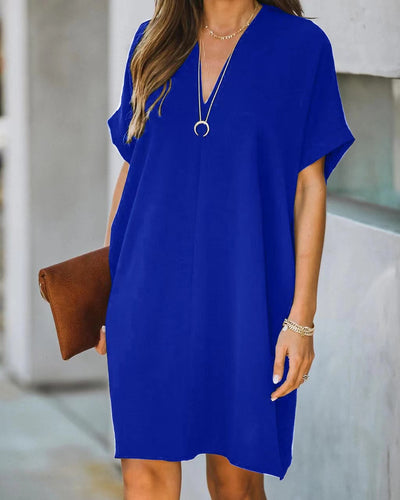 Vestido Corto Escote V Manga Corta para Casa y Descanso - Image 10