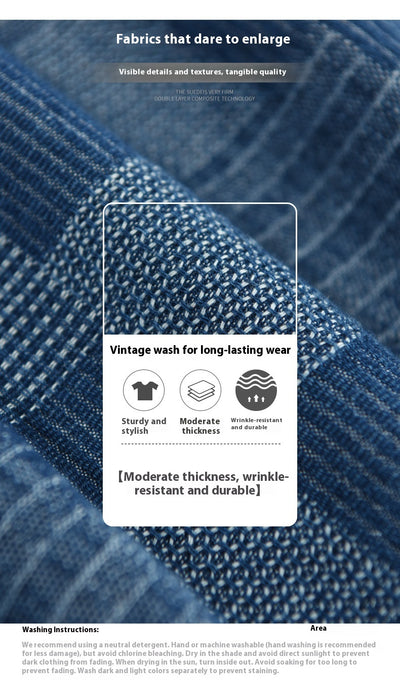 Camisa Vaquera Holgada de Malla para Hombre - Image 11