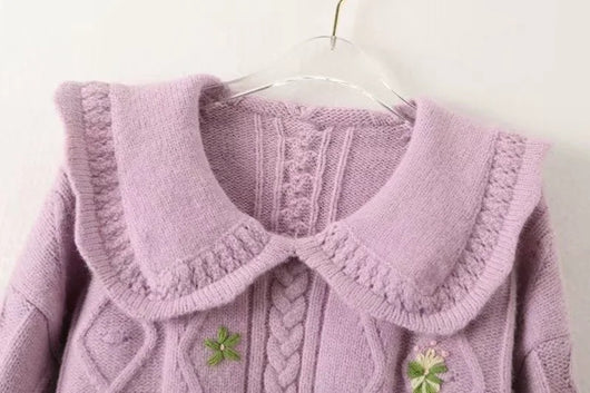 Suéter Retro Floral para Mujer - Diseño Versátil para Otoño - Image 3