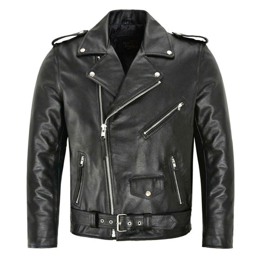 Chaqueta de Cuero para Motociclista - Estilo Clásico y Protección - Image 5