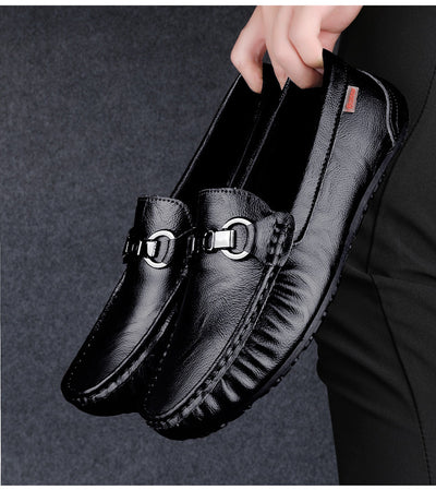 Zapatos Casuales de Cuero con Suela Flexible y Transpirables para Hombre - Image 12