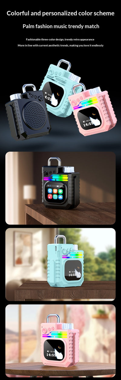 Altavoz Inteligente Portátil con Subwoofer, Pantalla a Color y Reloj Climático - Image 19