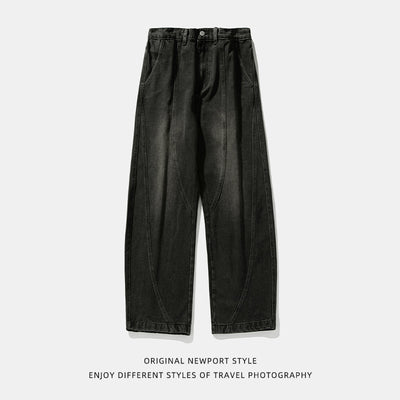Pantalones Vaqueros Anchos Lavados para Hombre - Corte Holgado Casual - Image 4