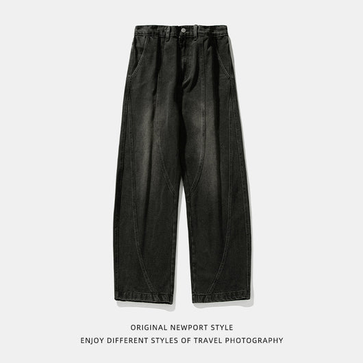 Pantalones Vaqueros Anchos Lavados para Hombre - Corte Holgado Casual - Image 4