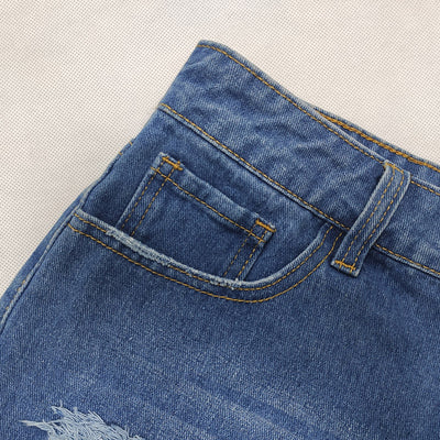 Shorts de Mezclilla Estampados Estilo Hipster para Mujer - Image 9