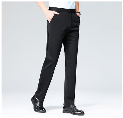 Pantalones Casuales Ejecutivos Slim Fit Ice Silk Antirruga para Hombre - Image 22