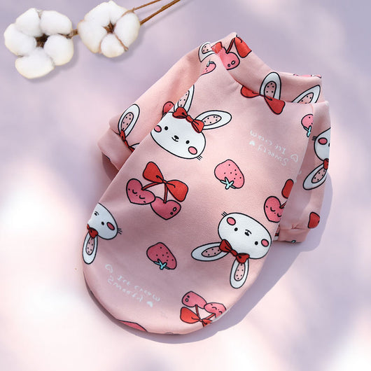 Suéter de Dos Patas con Estampado de Dibujos Animales y Forro de Terciopelo para Mascotas - Image 8