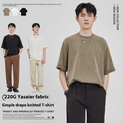 Camiseta Drape Suelta para Hombre - Estilo Casual Relajado