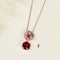 Colar Curto Rubi Rojo Diamond Clavícula Feminino Pingente Simples E Rosa Rojo Wild F
