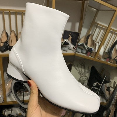 Botas Tobilleras de Tacón Alto con Punta Dividida para Mujer - Image 2