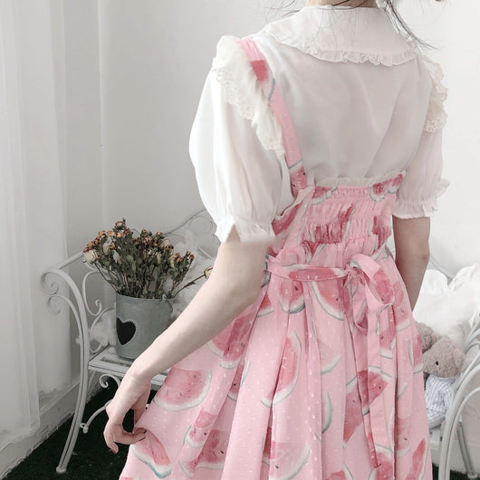 Blusa Lolita Japonesa Soft Girl de Verano con Mangas Abullonadas - Image 7