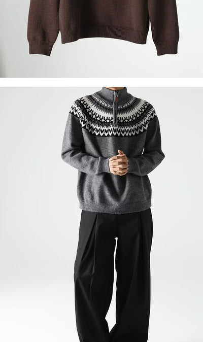 Suéter Retro Estadounidense para Hombre - Otoño e Invierno - Image 24