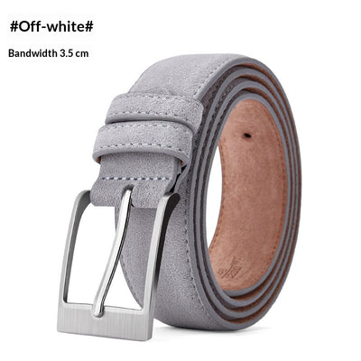 Cinturón de Gamuza Vintage con Hebilla de Pasador - Resistente y Versátil para Hombre - Image 4