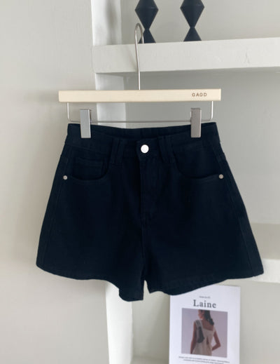 Shorts Denim Cintura Alta Elástico en Cuatro Lados Tonos Claros - Image 11