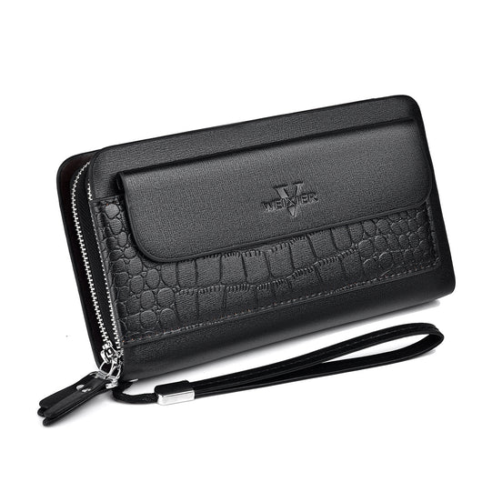 Cartera Retro para Hombre con Doble Cierre y Múltiples Compartimentos - Image 4