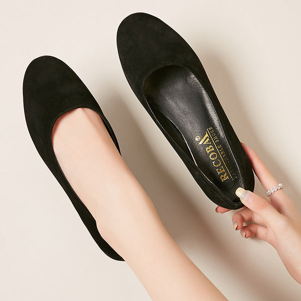 Zapatos Ejecutivos de Gamuza Suave para Mujer - Comodidad Profesional