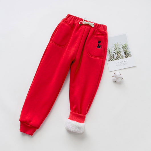 Pantalones Cálidos de Niña con Forro de Terciopelo y Algodón - Image 15
