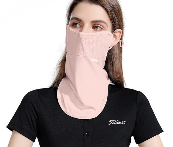 Protector Solar Facial de Seda Hielo con Cobertura de Cuello para Ciclismo