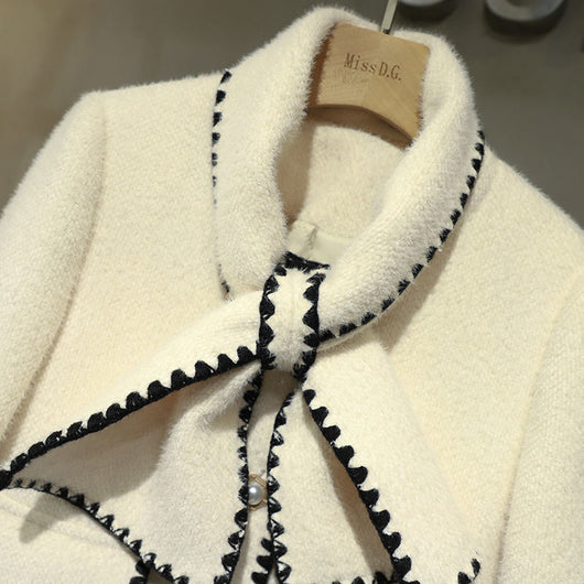 Chaqueta de Terciopelo Visón Estilo Western con Solapa y Moño - Image 10