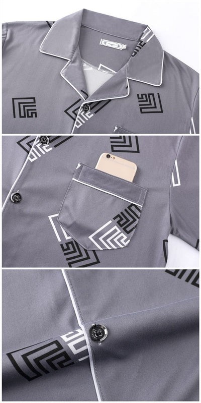 Pijama Minimalista de Manga Larga para Hombre - Image 29