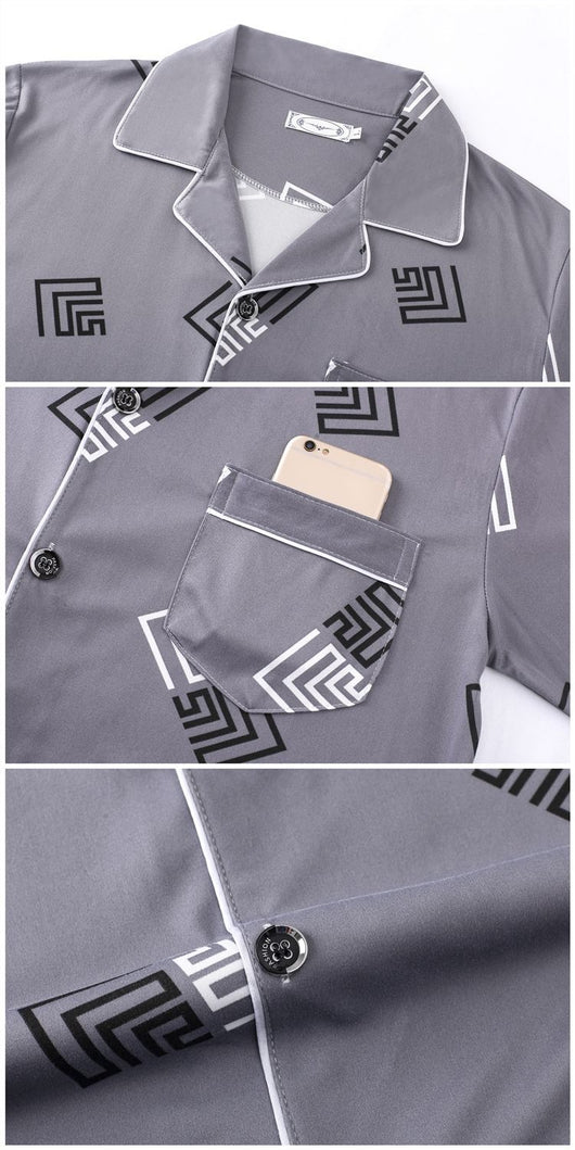 Pijama Minimalista de Manga Larga para Hombre - Image 29