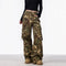 Women's Washed Khaki Cargo Pants - Loose and Casual Fit