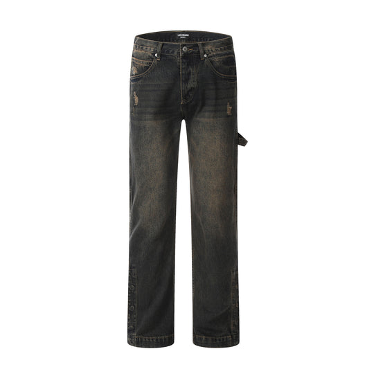 Overol Jeans Retro Americano Lavado Pesado Efecto Barro - Image 6