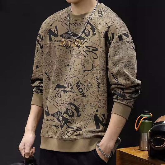 Sudadera Estampada Cuello Redondo Manga Larga para Hombre - Image 4