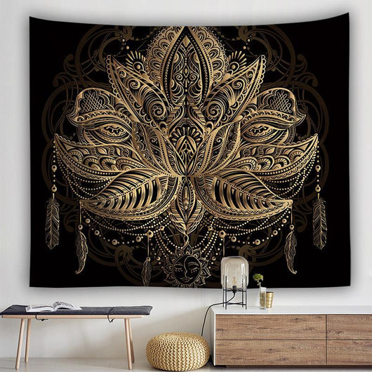 Atrapasueños Dorado Decorativo
