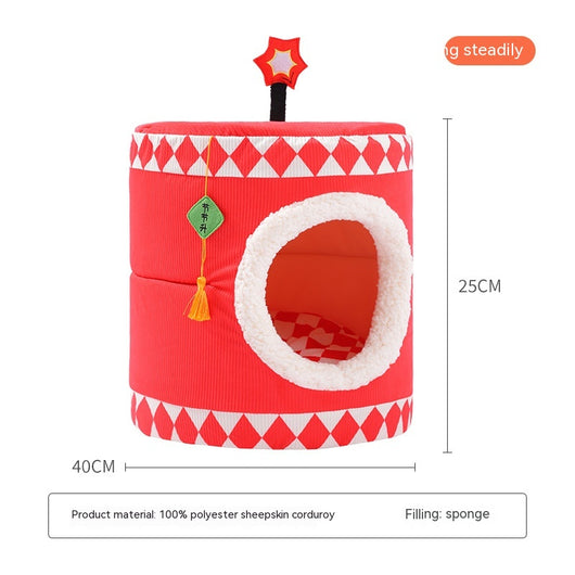 Cama Térmica para Gatos Caja de Regalo Festiva Persimón de la Suerte - Image 7