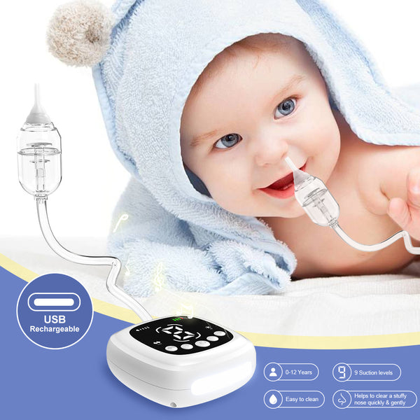 Aspirador Nasal Eléctrico para Bebés - Limpiador de Cavidad Nasal