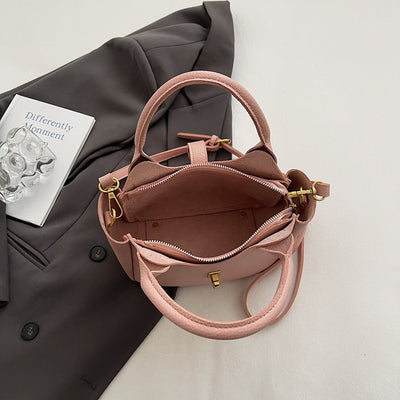 Bolsa Mensajera de Moda Estilo Bucket - Portátil y Versátil - Image 19