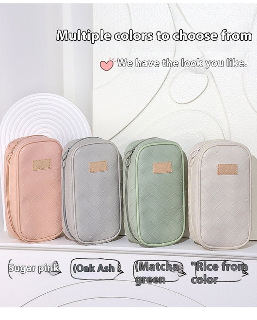 Estuche Escolar Tejido con Diseño Cuadros Diamante - Gran Capacidad - Image 11