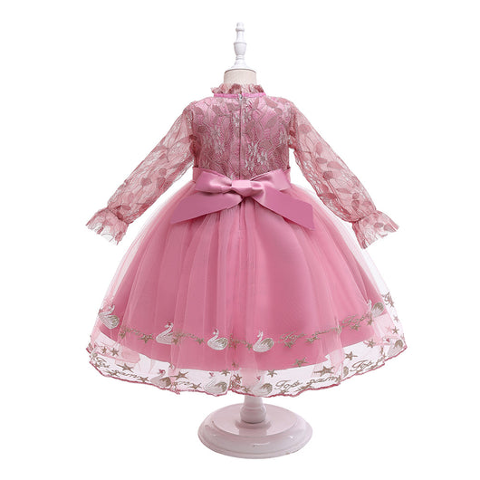 Vestido de Princesa Infantil con Falda de Tul Esponjoso para Niñas - Image 7