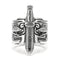 Unique Punk Estilo Sword Ring Male Vintage Thai Plateado No15 No20 Adjustable Opening