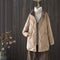 Abrigo Ligero de Plumón Otoño Invierno Mujer Largo Elegante Retro