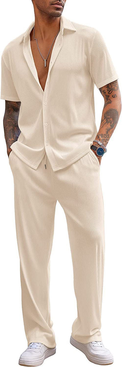 Pantalón Corto Liso Holgado - Conjunto de Ocio Cómodo - Image 17