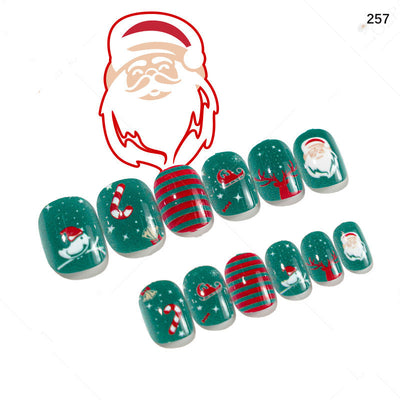 Uñas Postizas Navideñas para Niñas - Set 24 Piezas Listas para Usar - Image 45