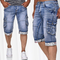 Shorts Denim Recto Clásico con Bolsillos Funcionales