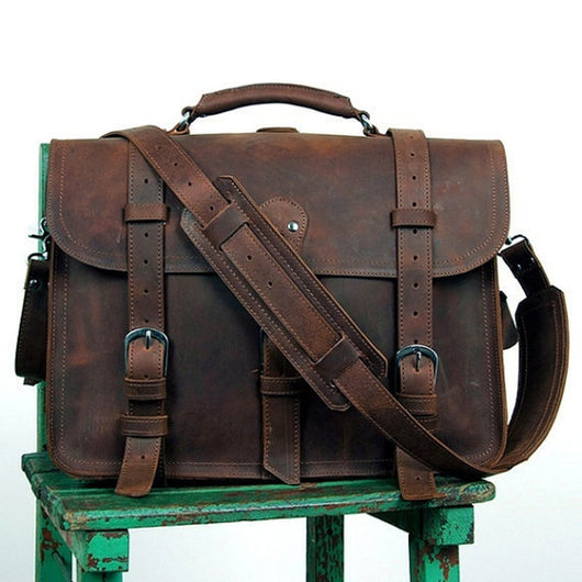 Bolsa de Viaje Vintage Cuero Crazy Horse para Hombre - Image 6