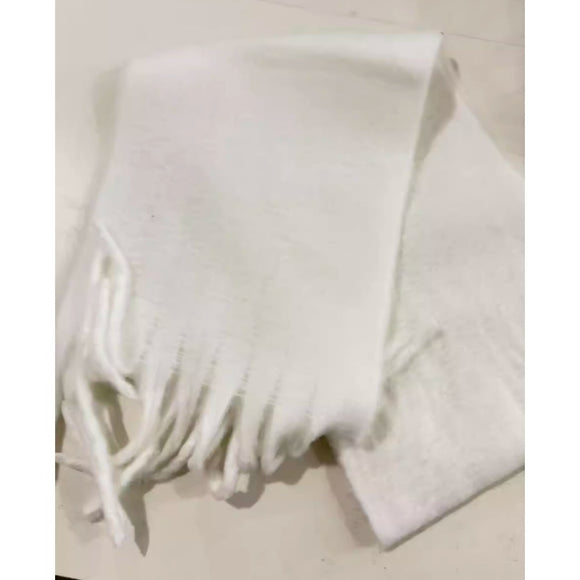 Cachecol Grosso de Mohair Cores de Inverno - Tamanho Grande