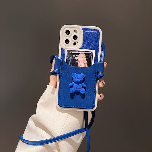 Funda para Teléfono Azul Klein con Soporte de Tarjetas - Image 8