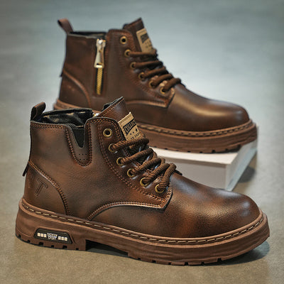 Botas Martin Impermeables Estilo Británico Retro para Hombre Talla Grande - Image 6