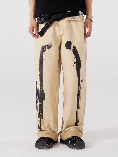 Pantalones Anchos Retro Japonés Tendencia Casual para Hombre - Image 9