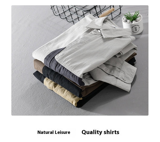 Camisa Estampada de Manga Larga Hombre Corte Relajado - Image 24