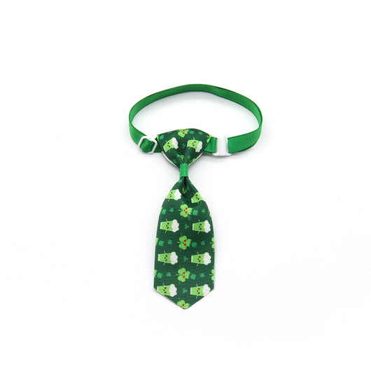Corbata para Mascotas con Moño de Trébol de Cuatro Hojas - Día de San Patricio - Image 17