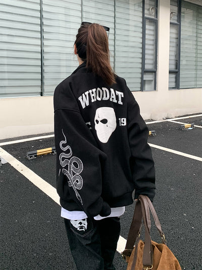 Chaqueta Suelta Estilo Street con Letras - Image 16