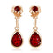 European And American Rose Flower Earrings Are Fashionable And Simple Rose Dorado crimson crystal