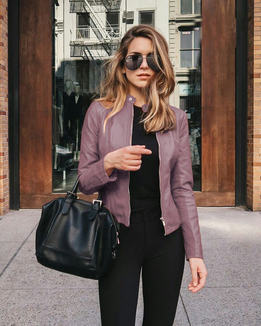Blazer de Cuero PU para Mujer - Colección Otoño Invierno