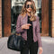 Blazer de Cuero PU para Mujer - Colección Otoño Invierno